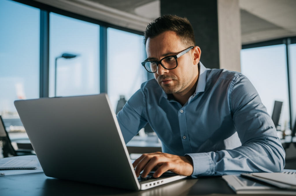 Professional developer working